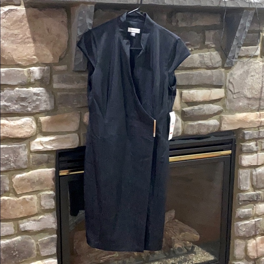 💕 Calvin Klein blue wrap dress nwt $175 💕